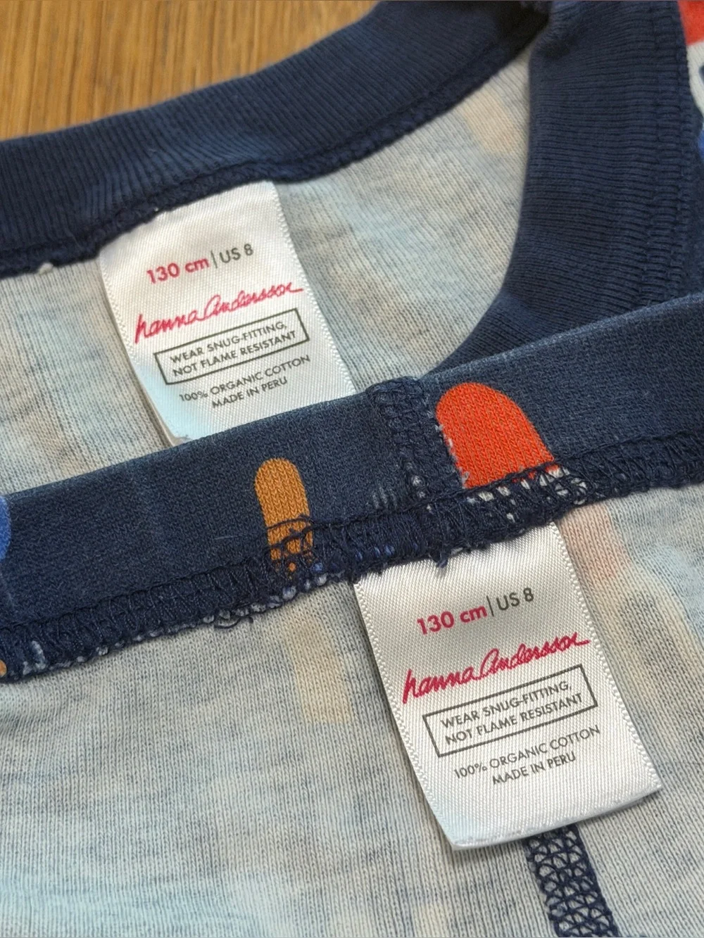 Hanna Andersson 8 Blue Popsicle Organic Cotton Pajama Set